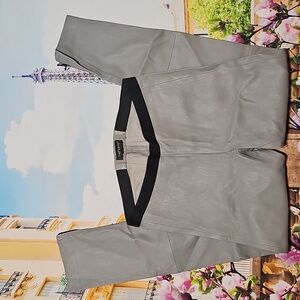 Theperfext Leather Skinny Leggings Zippered Ankle Small